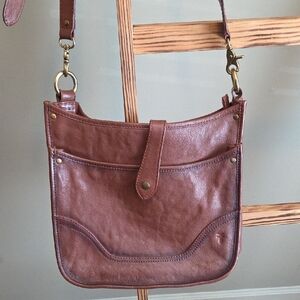 Frye Chestnut Leather Crossbody Bag